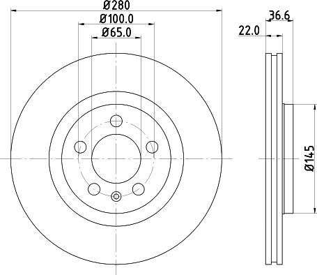 HELLA 8DD 355 123-521 - Гальмівний диск avtolavka.club