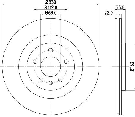 HELLA 8DD 355 123-142 - Гальмівний диск avtolavka.club