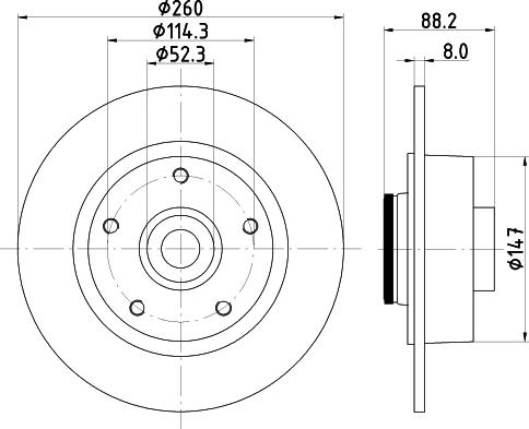 HELLA 8DD 355 123-341 - Гальмівний диск avtolavka.club