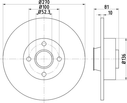 HELLA 8DD 355 123-271 - Гальмівний диск avtolavka.club