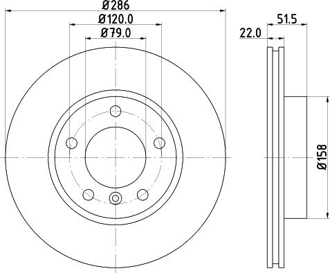 HELLA 8DD 355 123-721 - Гальмівний диск avtolavka.club