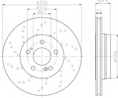 HELLA 8DD 355 122-672 - Гальмівний диск avtolavka.club