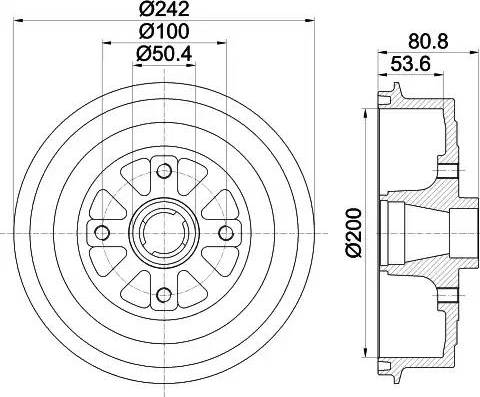 HELLA 8DT 355 301-801 - Гальмівний барабан avtolavka.club