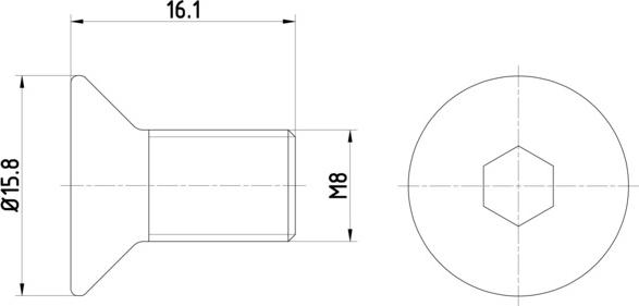 HELLA 8DZ 355 209-061 - Болт, диск гальмівного механізму avtolavka.club