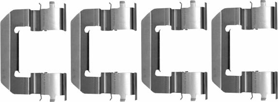 HELLA 8DZ 355 206-681 - Комплектуючі, колодки дискового гальма avtolavka.club