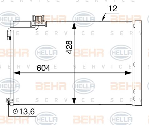 HELLA 8FC 351 005-464 - Конденсатор, кондиціонер avtolavka.club