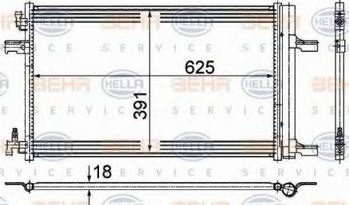 HELLA 8FC 351 002-131 - Конденсатор, кондиціонер avtolavka.club