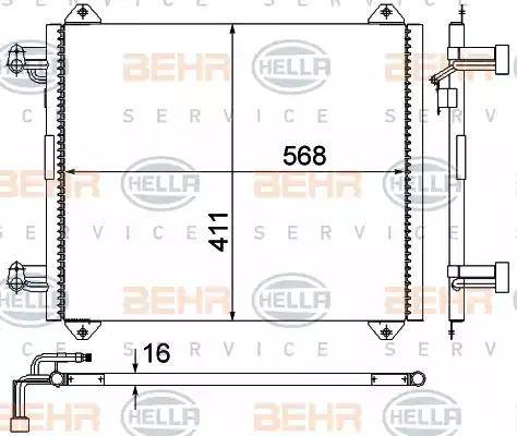 HELLA 8FC 351 038-554 - Конденсатор, кондиціонер avtolavka.club