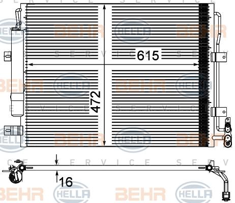 HELLA 8FC 351 100-744 - Конденсатор, кондиціонер avtolavka.club