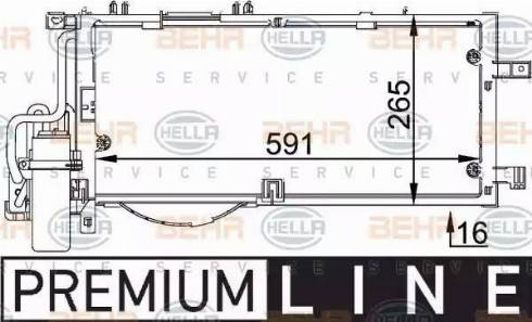 HELLA 8FC 351 300-611 - Конденсатор, кондиціонер avtolavka.club