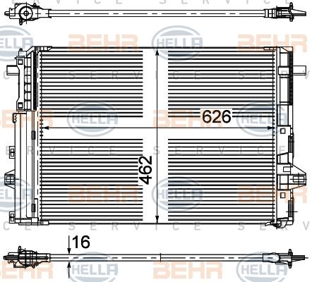 HELLA 8FC 351 303-284 - Конденсатор, кондиціонер avtolavka.club