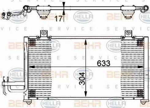 HELLA 8FC 351 302-131 - Конденсатор, кондиціонер avtolavka.club