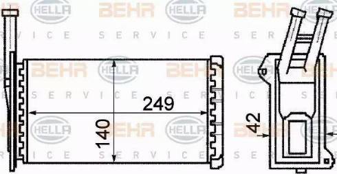 HELLA 8FH 351 311-081 - Теплообмінник, опалення салону avtolavka.club