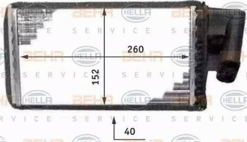 HELLA 8FH 351 311-701 - Теплообмінник, опалення салону avtolavka.club