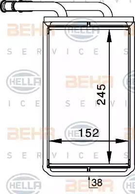 HELLA 8FH 351 313-101 - Теплообмінник, опалення салону avtolavka.club