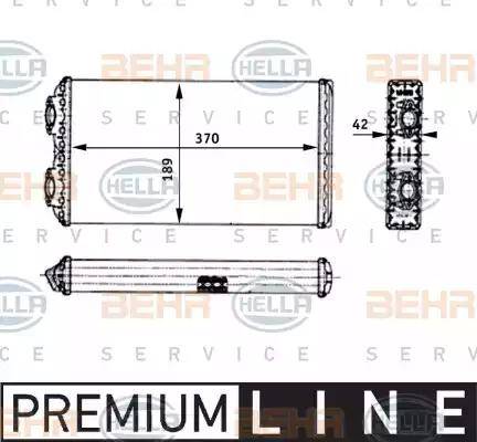 HELLA 8FH 351 312-441 - Теплообмінник, опалення салону avtolavka.club