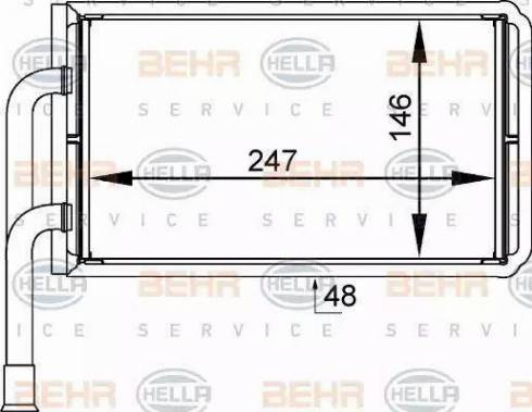 HELLA 8FH 351 333-031 - Теплообмінник, опалення салону avtolavka.club