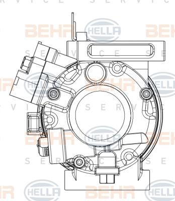 HELLA 8FK 351 008-091 - Компресор, кондиціонер avtolavka.club