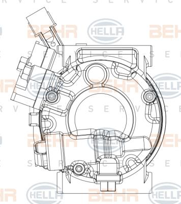 HELLA 8FK 351 008-101 - Компресор, кондиціонер avtolavka.club