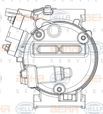 HELLA 8FK 351 008-201 - Компресор, кондиціонер avtolavka.club