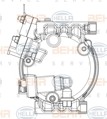 HELLA 8FK 351 008-211 - Компресор, кондиціонер avtolavka.club