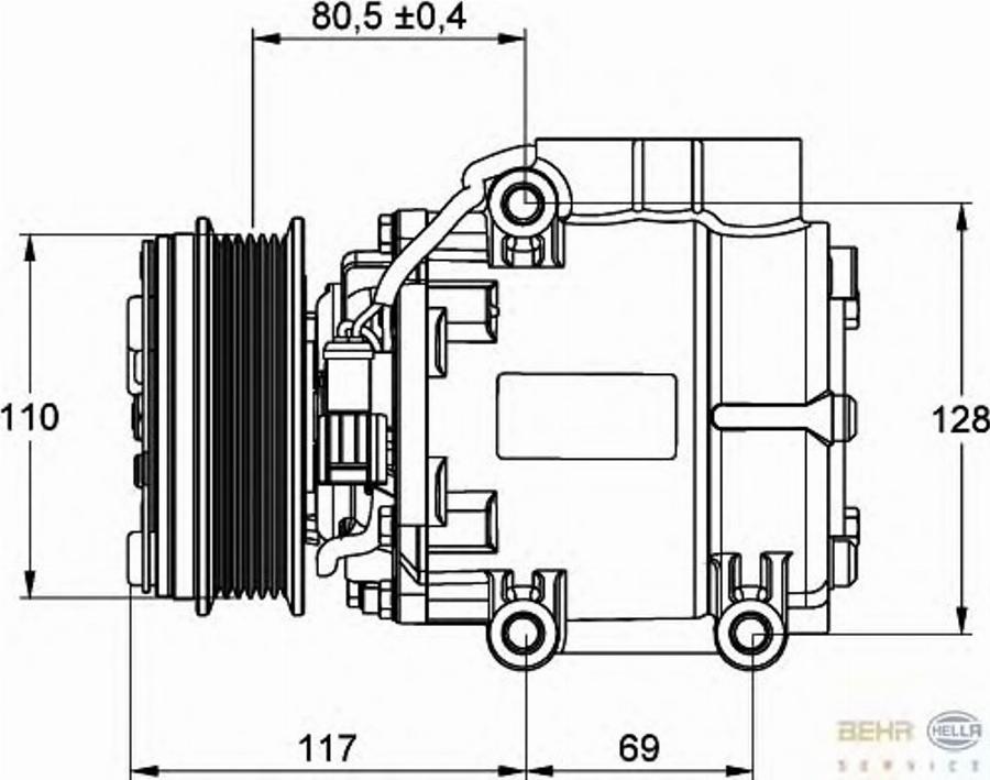 HELLA 8FK 351 109-201 - Компресор, кондиціонер avtolavka.club