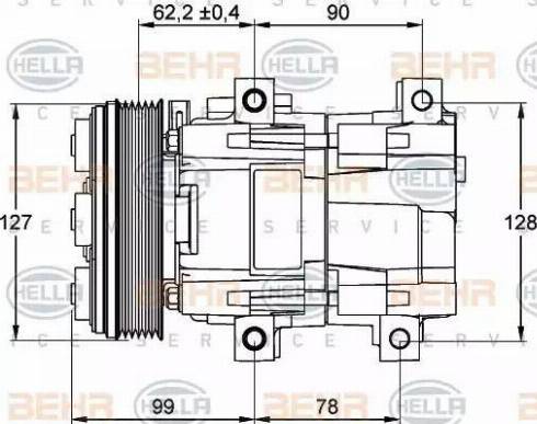 HELLA 8FK 351 113-131 - Компресор, кондиціонер avtolavka.club