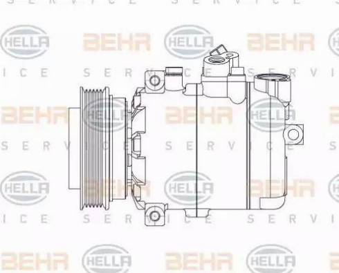 HELLA 8FK 351 132-081 - Компресор, кондиціонер avtolavka.club