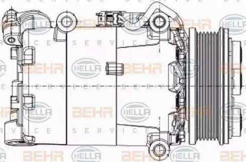 HELLA 8FK 351 334-391 - Компресор, кондиціонер avtolavka.club