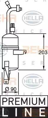 HELLA 8FT 351 335-131 - Осушувач, кондиціонер avtolavka.club