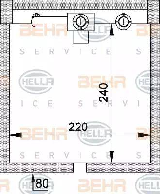 HELLA 8FV 351 211-071 - Випарник, кондиціонер avtolavka.club