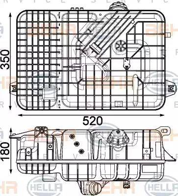 HELLA 8MA 376 923-791 - Компенсаційний бак, охолоджуюча рідина avtolavka.club