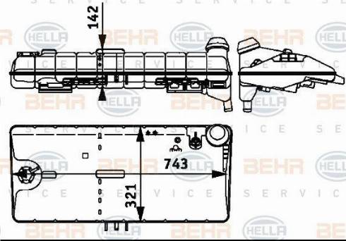 HELLA 8MA 376 705-384 - Компенсаційний бак, охолоджуюча рідина avtolavka.club