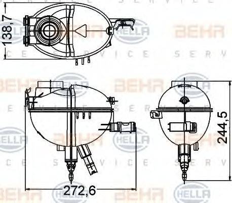 HELLA 8MA 376 789-771 - Компенсаційний бак, охолоджуюча рідина avtolavka.club