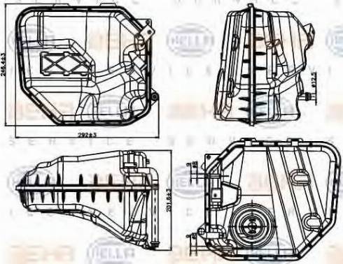 HELLA 8MA 376 737-201 - Компенсаційний бак, охолоджуюча рідина avtolavka.club