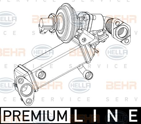 HELLA 8ME 376 745-351 - Радіатор, рециркуляція ОГ avtolavka.club