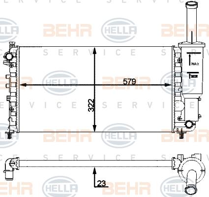 HELLA 8MK 376 901-081 - Радіатор, охолодження двигуна avtolavka.club