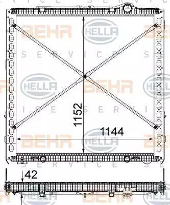 HELLA 8MK 376 903-041 - Радіатор, охолодження двигуна avtolavka.club