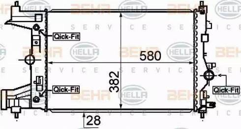 HELLA 8MK 376 910-351 - Радіатор, охолодження двигуна avtolavka.club