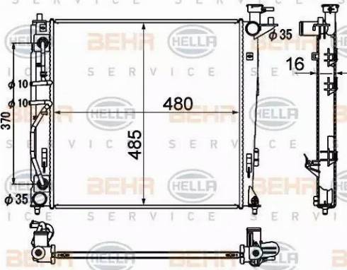 HELLA 8MK 376 790-451 - Радіатор, охолодження двигуна avtolavka.club