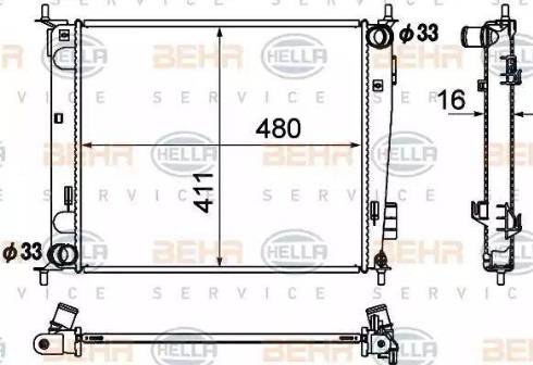 HELLA 8MK 376 790-421 - Радіатор, охолодження двигуна avtolavka.club