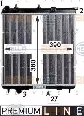 HELLA 8MK 376 754-471 - Радіатор, охолодження двигуна avtolavka.club