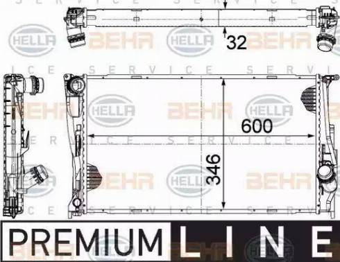 HELLA 8MK 376 754-031 - Радіатор, охолодження двигуна avtolavka.club