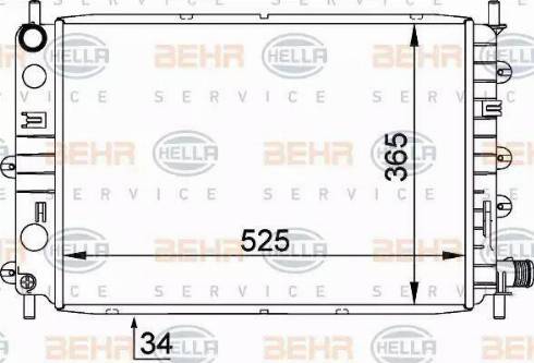 HELLA 8MK 376 755-311 - Радіатор, охолодження двигуна avtolavka.club