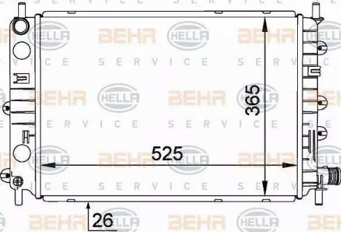 HELLA 8MK 376 764-001 - Радіатор, охолодження двигуна avtolavka.club