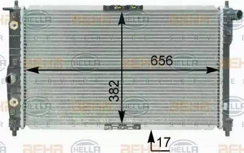 HELLA 8MK 376 762-591 - Радіатор, охолодження двигуна avtolavka.club