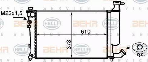 HELLA 8MK 376 767-021 - Радіатор, охолодження двигуна avtolavka.club