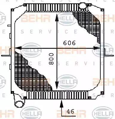 HELLA 8MK 376 709-651 - Радіатор, охолодження двигуна avtolavka.club