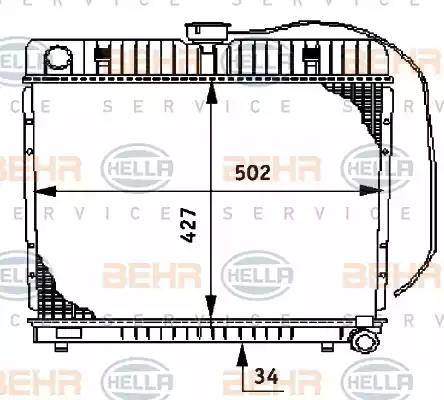 HELLA 8MK 376 706-191 - Радіатор, охолодження двигуна avtolavka.club