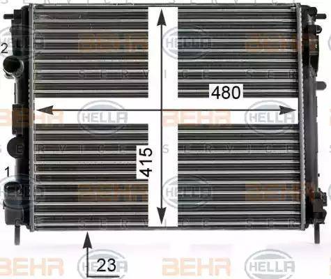 HELLA 8MK 376 700-584 - Радіатор, охолодження двигуна avtolavka.club